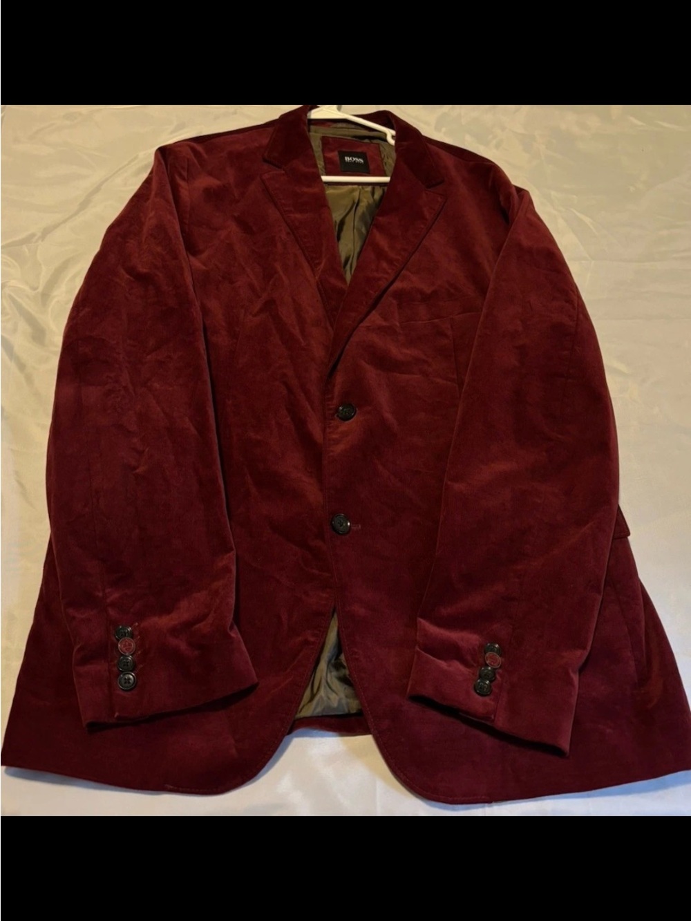 Hugo Boss Men's Burgundy Velvet Luxury Sport Coat